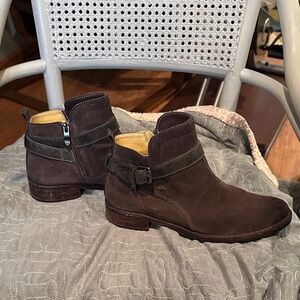 Women’s Gray Suede Ankle Boots
